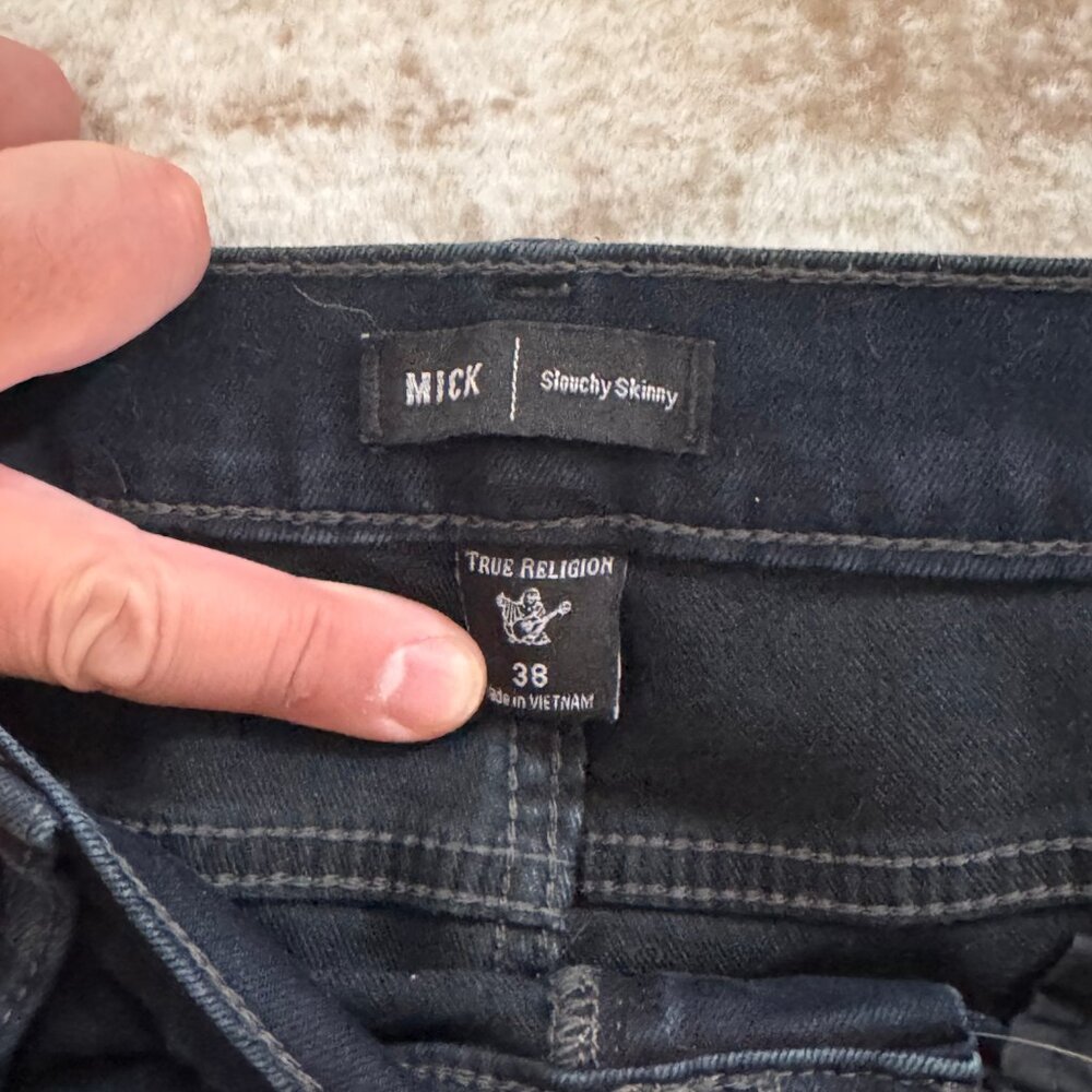 True Religion Brand Mick Style Deep Blue Denim Jean, Size 38 - Picture 4 of 6